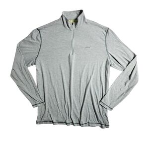 Orvis Trout Bum 1/4 Zip Mens XL Fishing Shirt Gray Performance Stretch Pullover